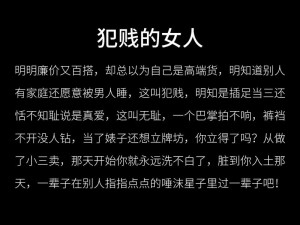 浪荡的小三H 浪荡的小三 H：破坏他人家庭的狐狸精