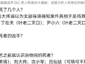 《疑案追声 DLC 各人物身份大揭秘：深度分析人物背后的秘密》