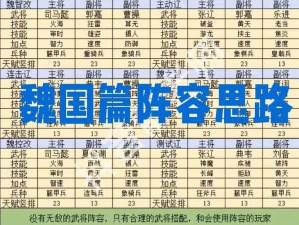 三国群英传5魏国统一攻略详解：策略角色与技能全解析助你轻松一统天下