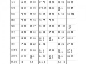 国产尺码与欧洲尺码表2023—2023 年国产尺码与欧洲尺码表