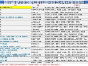 如何在江湖情缘中提升技能：读书升级攻略与情缘秘籍