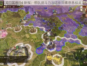 《三国志 14 新探：部队战斗力与这些因素息息相关》