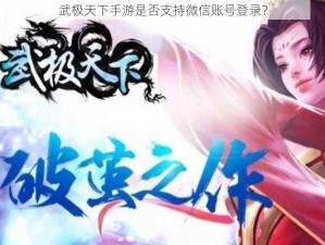 武极天下手游是否支持微信账号登录？