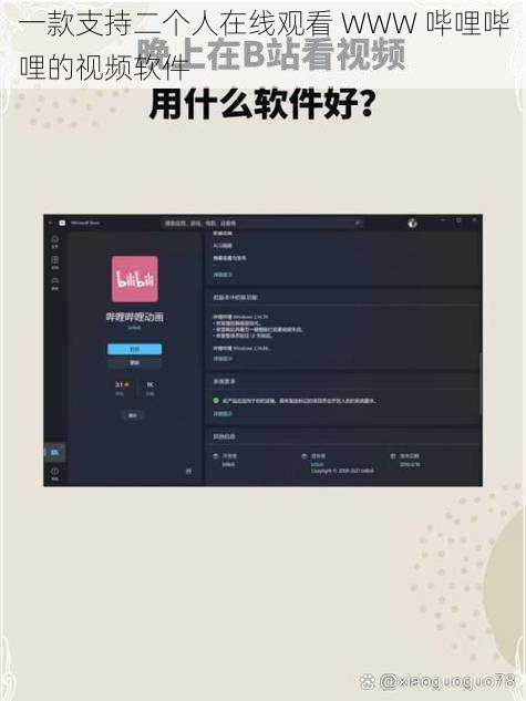 一款支持二个人在线观看 WWW 哔哩哔哩的视频软件