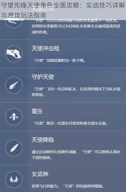 守望先锋天使角色全面攻略：实战技巧详解与游戏玩法指南