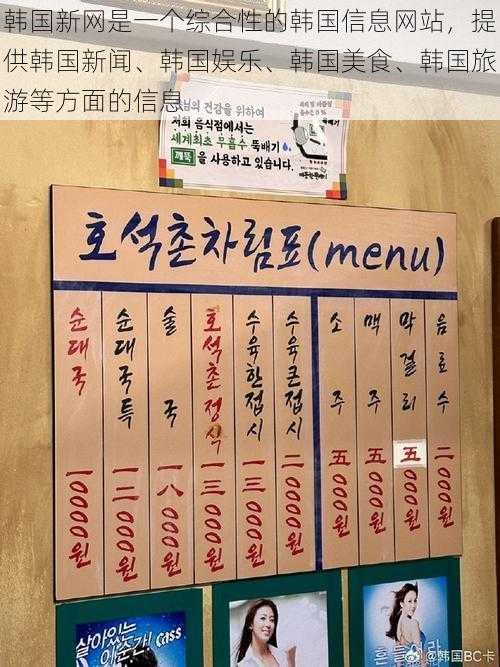 韩国新网是一个综合性的韩国信息网站，提供韩国新闻、韩国娱乐、韩国美食、韩国旅游等方面的信息