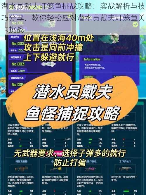 潜水员戴夫灯笼鱼挑战攻略：实战解析与技巧分享，教你轻松应对潜水员戴夫灯笼鱼关卡挑战