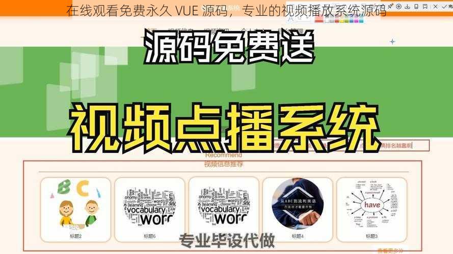 在线观看免费永久 VUE 源码，专业的视频播放系统源码