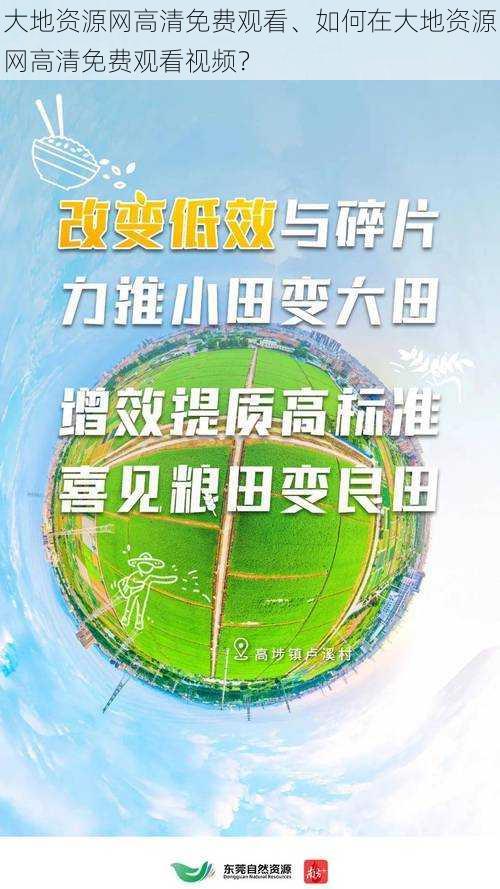 大地资源网高清免费观看、如何在大地资源网高清免费观看视频？