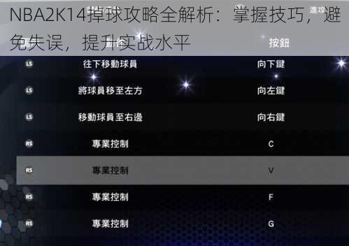 NBA2K14掉球攻略全解析：掌握技巧，避免失误，提升实战水平