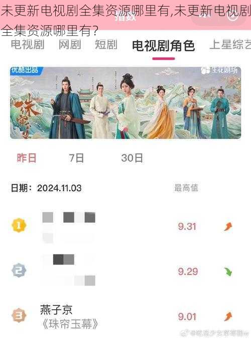 未更新电视剧全集资源哪里有,未更新电视剧全集资源哪里有？