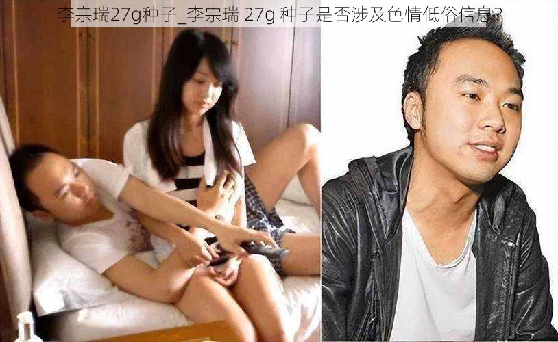 李宗瑞27g种子_李宗瑞 27g 种子是否涉及色情低俗信息？