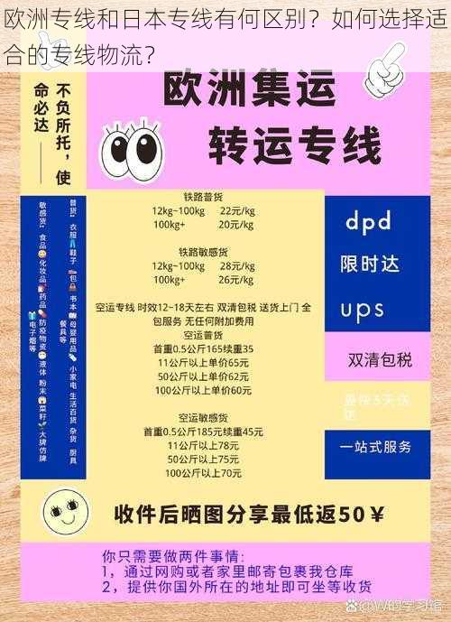 欧洲专线和日本专线有何区别？如何选择适合的专线物流？