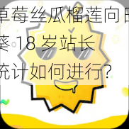 草莓丝瓜榴莲向日葵 18 岁站长统计如何进行？