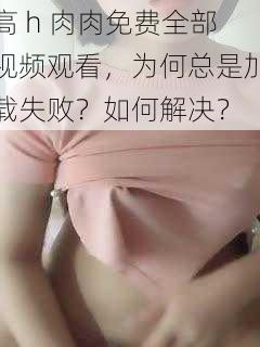 高 h 肉肉免费全部视频观看，为何总是加载失败？如何解决？