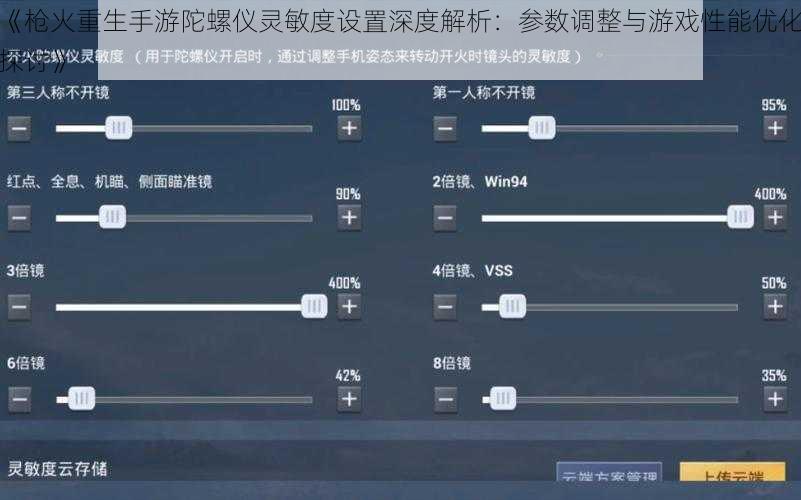 《枪火重生手游陀螺仪灵敏度设置深度解析：参数调整与游戏性能优化探讨》