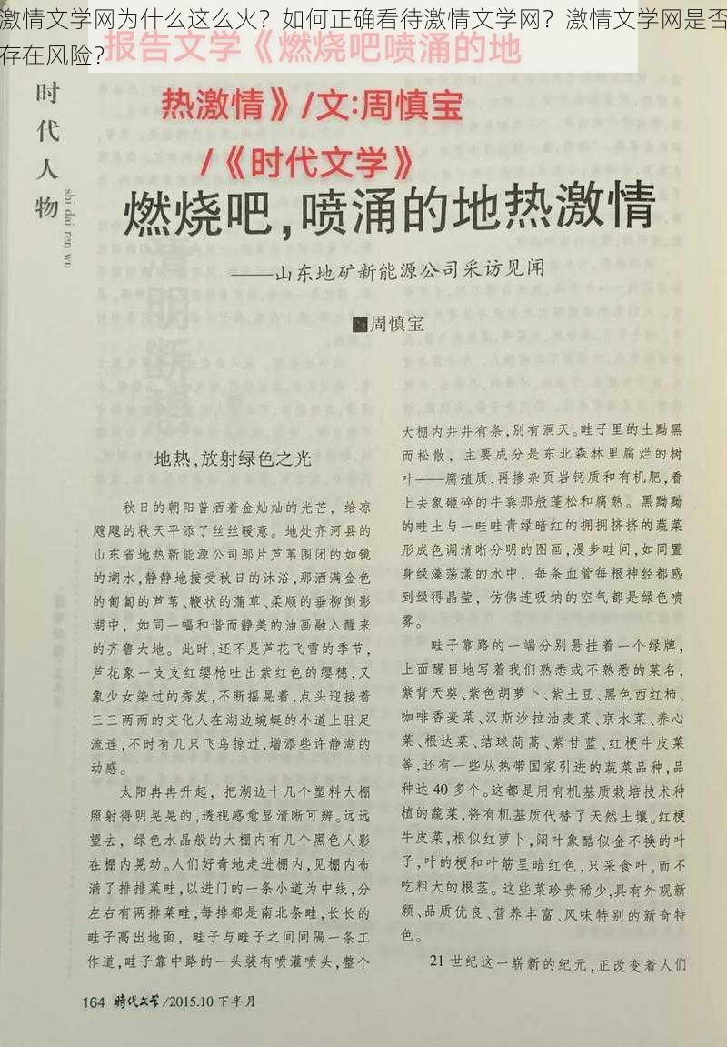 激情文学网为什么这么火？如何正确看待激情文学网？激情文学网是否存在风险？