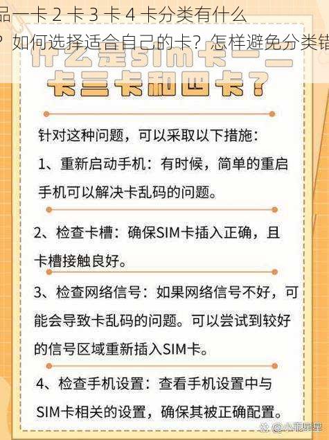 精品一卡 2 卡 3 卡 4 卡分类有什么用？如何选择适合自己的卡？怎样避免分类错误？