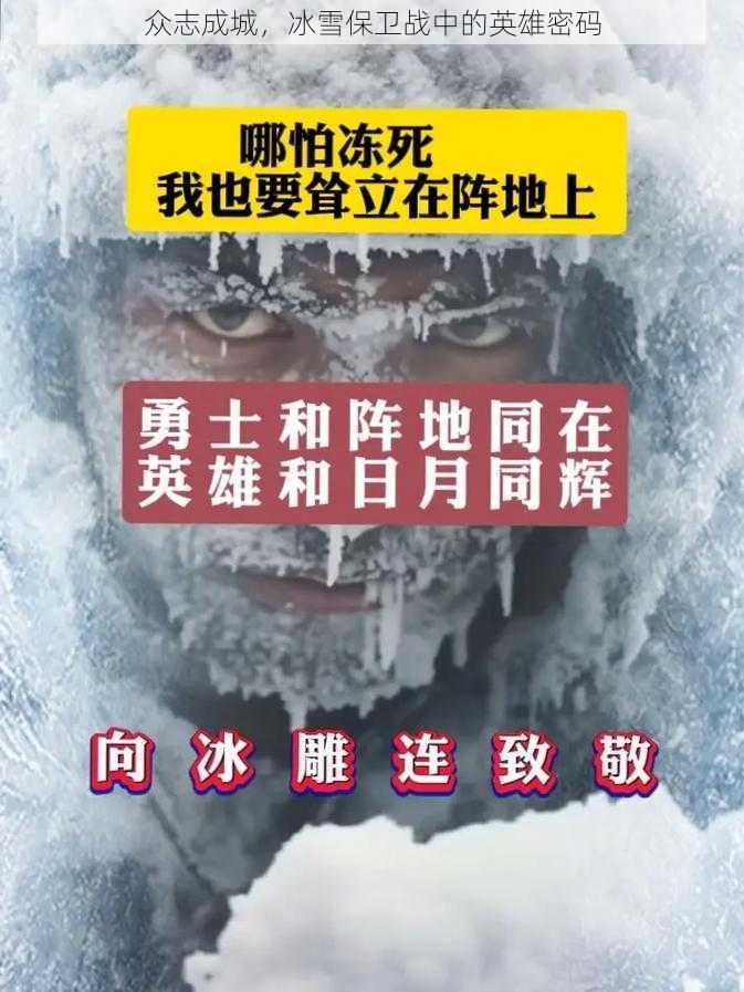 众志成城，冰雪保卫战中的英雄密码