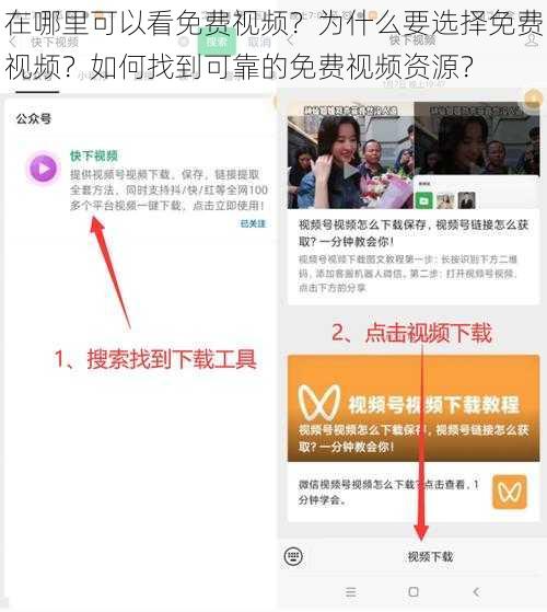 在哪里可以看免费视频？为什么要选择免费视频？如何找到可靠的免费视频资源？
