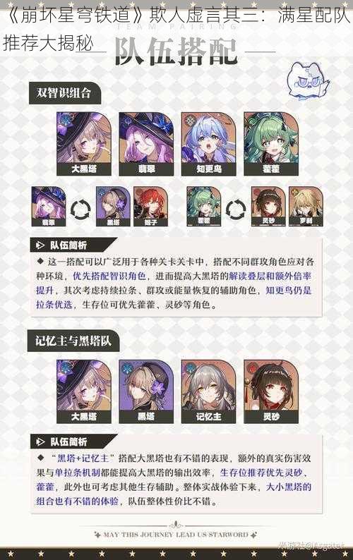 《崩坏星穹铁道》欺人虚言其三：满星配队推荐大揭秘