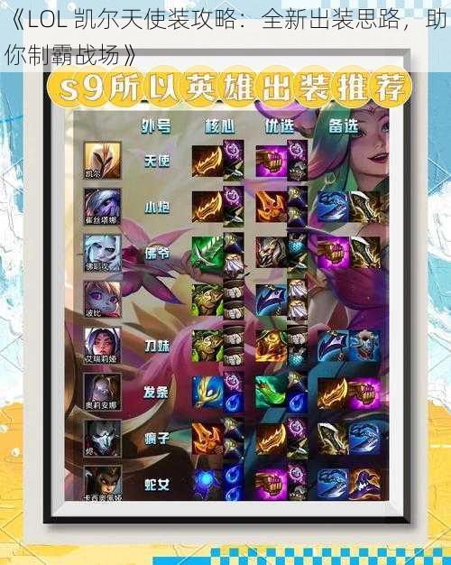 《LOL 凯尔天使装攻略：全新出装思路，助你制霸战场》