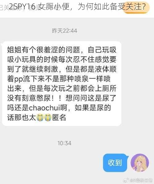 2SPY16 女厕小便，为何如此备受关注？