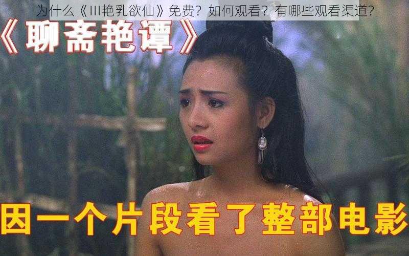 为什么《Ⅲ艳乳欲仙》免费？如何观看？有哪些观看渠道？