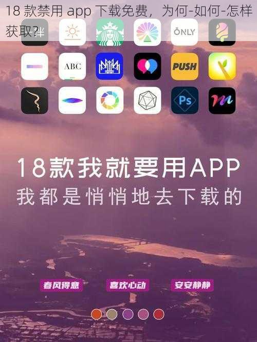 18 款禁用 app 下载免费，为何-如何-怎样获取？