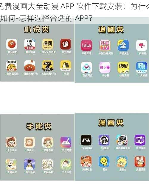 免费漫画大全动漫 APP 软件下载安装：为什么-如何-怎样选择合适的 APP？