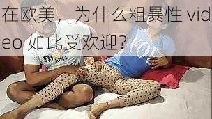 在欧美，为什么粗暴性 video 如此受欢迎？