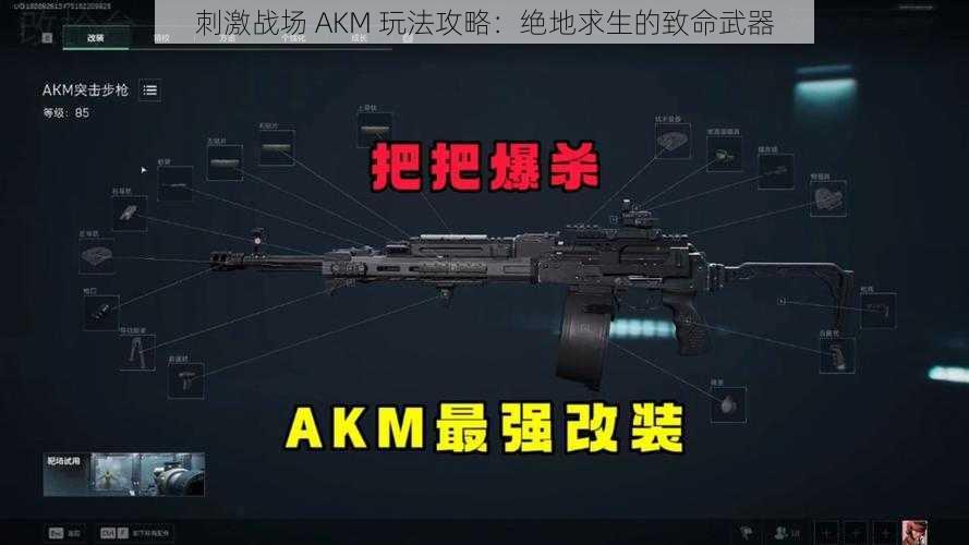 刺激战场 AKM 玩法攻略：绝地求生的致命武器